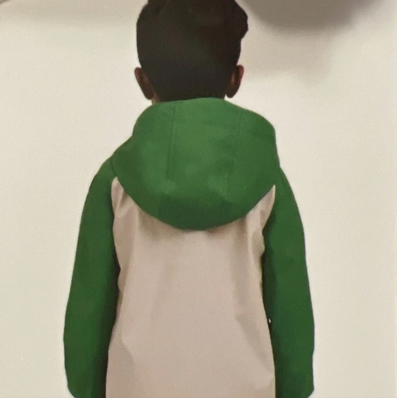 Lands' End 2T' Vibrant Green and Blue Jacket - Picture 3 of 3